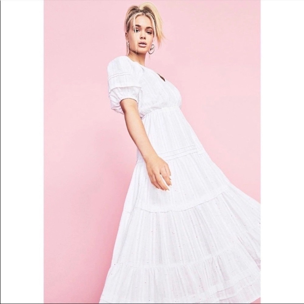 Betsy Johnson Multicolor Tiered Midi Dress